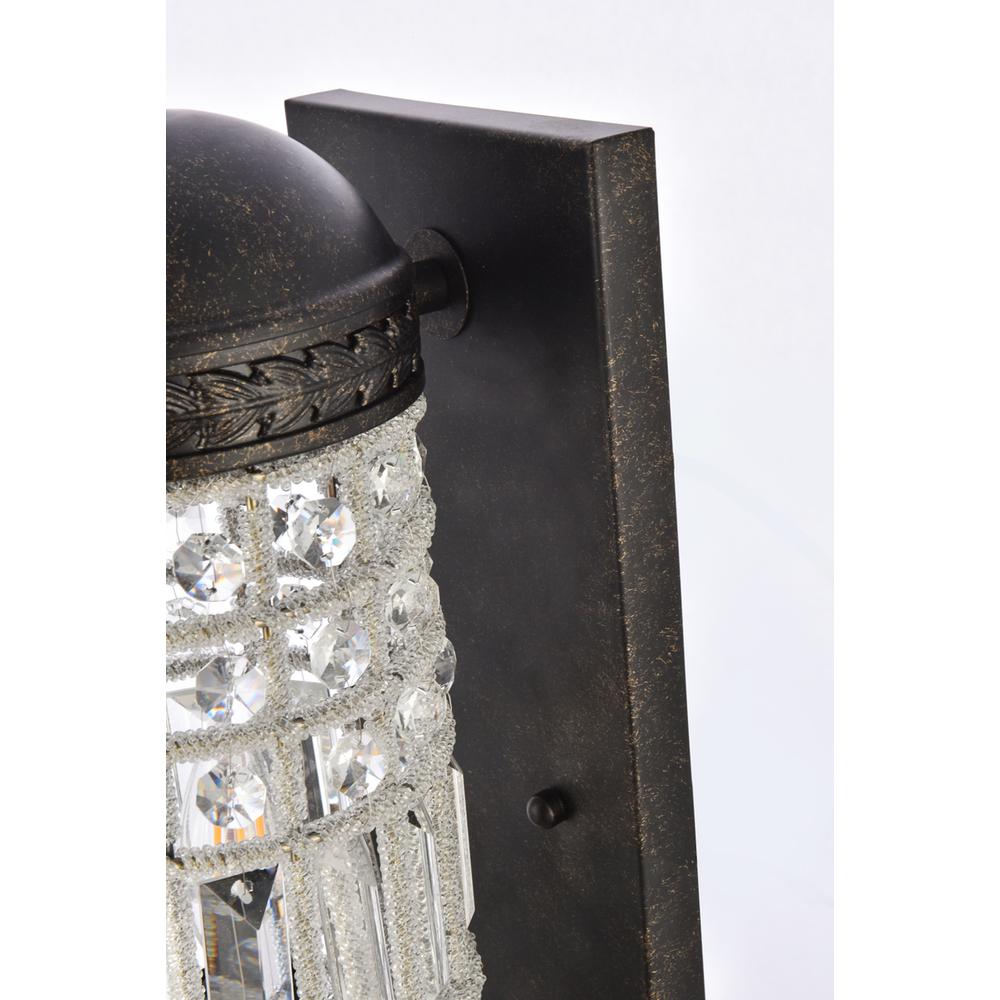 Olivia 1 Light Dark Bronze Wall Sconce Clear Royal Cut Crystal. Picture 6