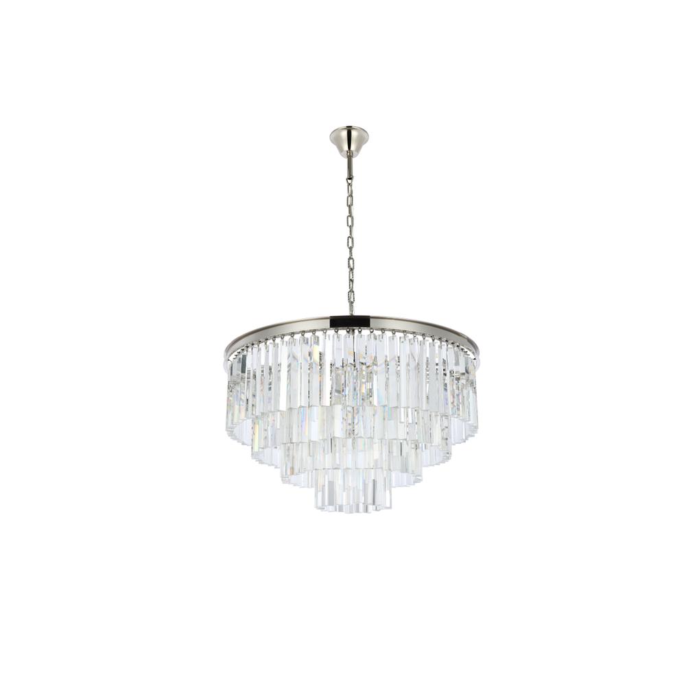 Sydney 17 Light Polished Nickel Chandelier Clear Royal Cut Crystal. Picture 6