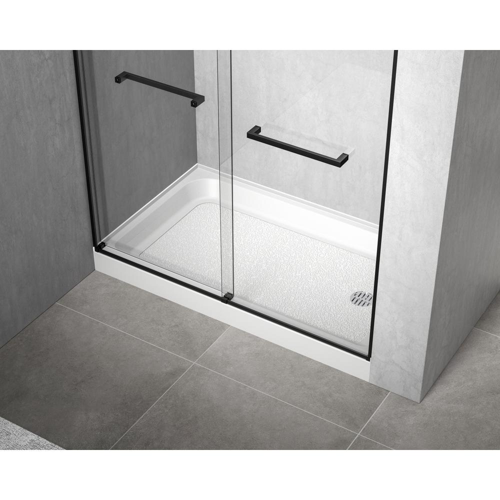 60X36 Inch Single Threshold Shower Tray Right Drain In Glossy White. Picture 10