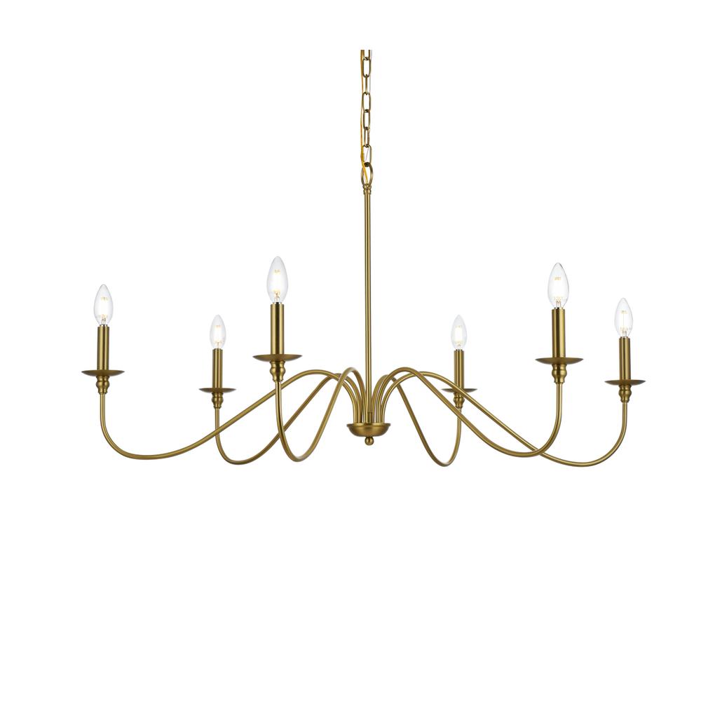 Rohan 42 Inch Chandelier In Satin Gold. Picture 2