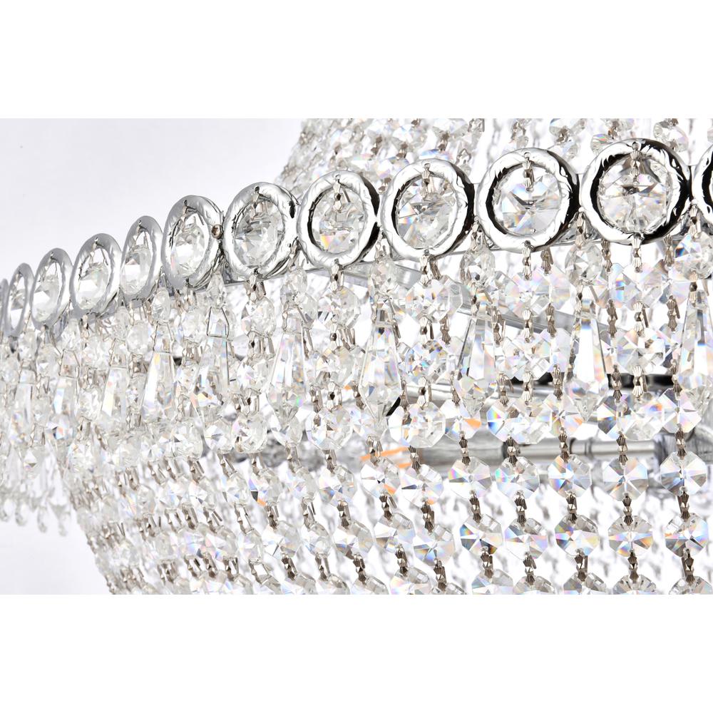 Century 17 Light Chrome Chandelier Clear Royal Cut Crystal. Picture 4