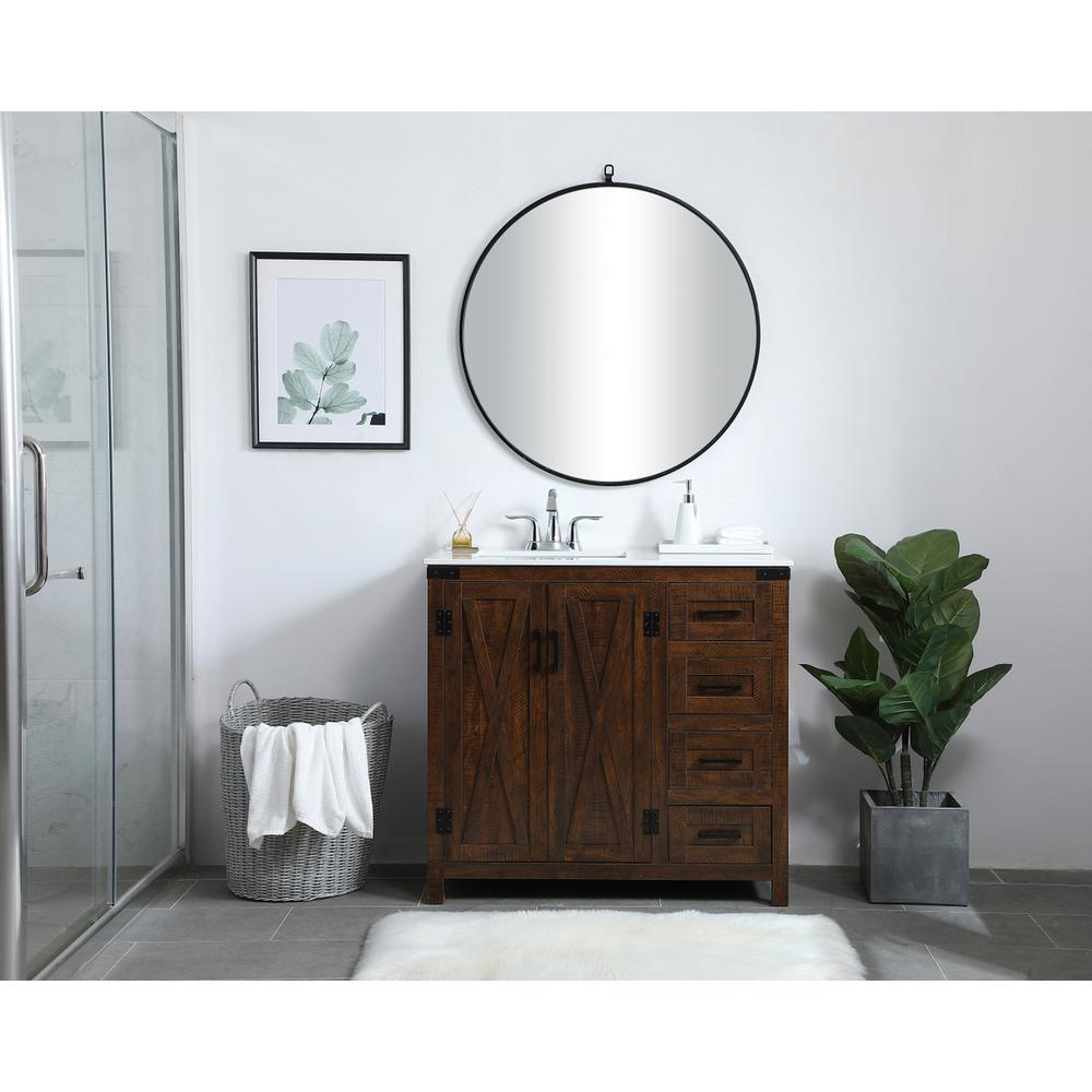 36 Inch  Single Bathroom Vanity In Espresso. Picture 6