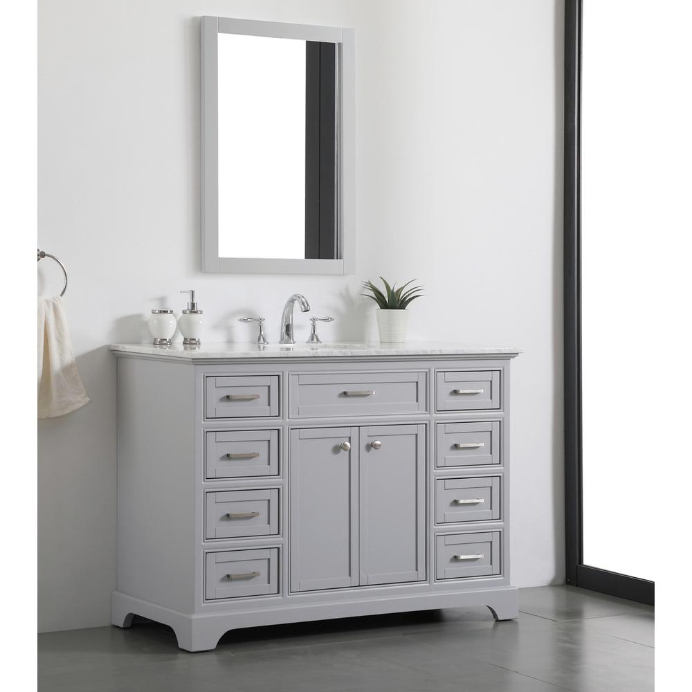 48 In. Single Bathroom Vanity Set In Light Grey. Picture 2