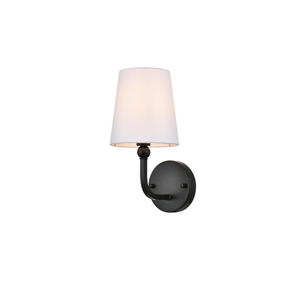 Colson 1 Light Black And Clear Bath Sconce. Picture 2