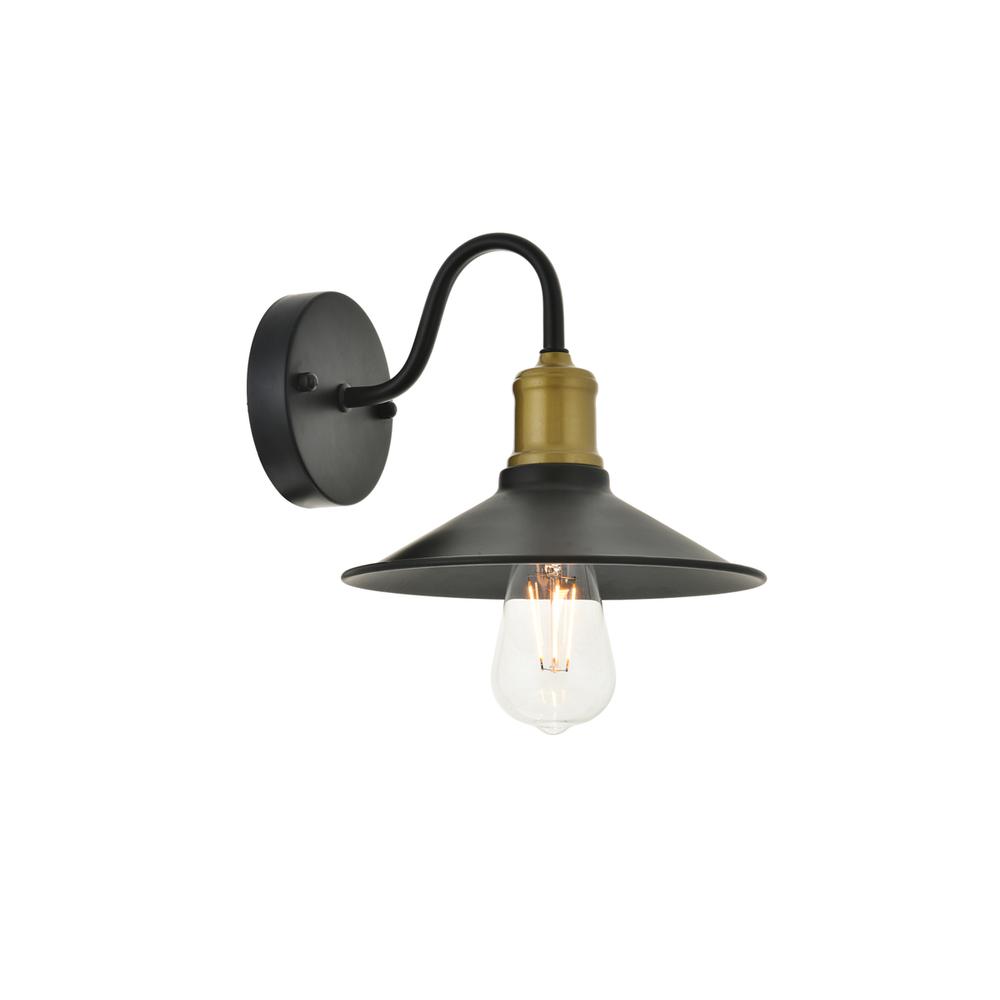Etude 1 Light Brass And Black Wall Sconce. Picture 5