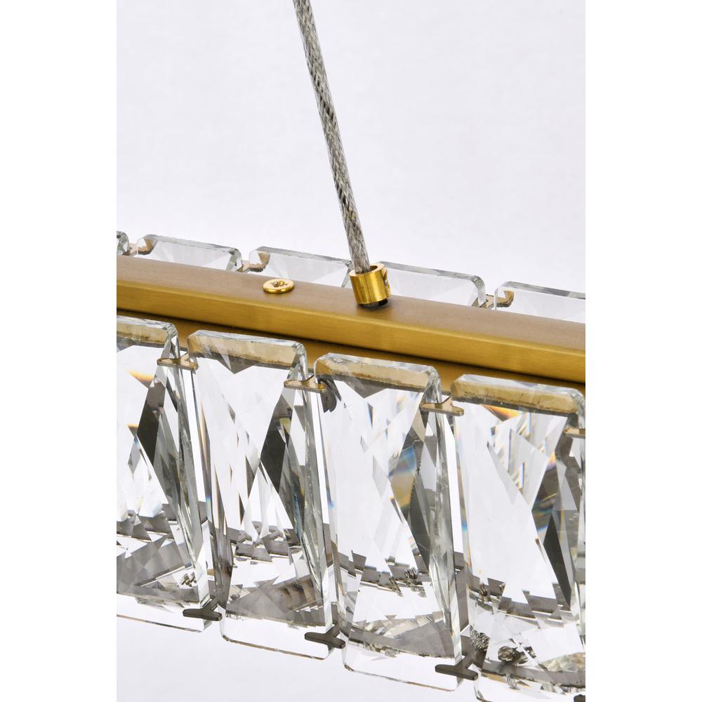 Monroe 50 Inch Led Double Rectangle Pendant In Gold. Picture 4
