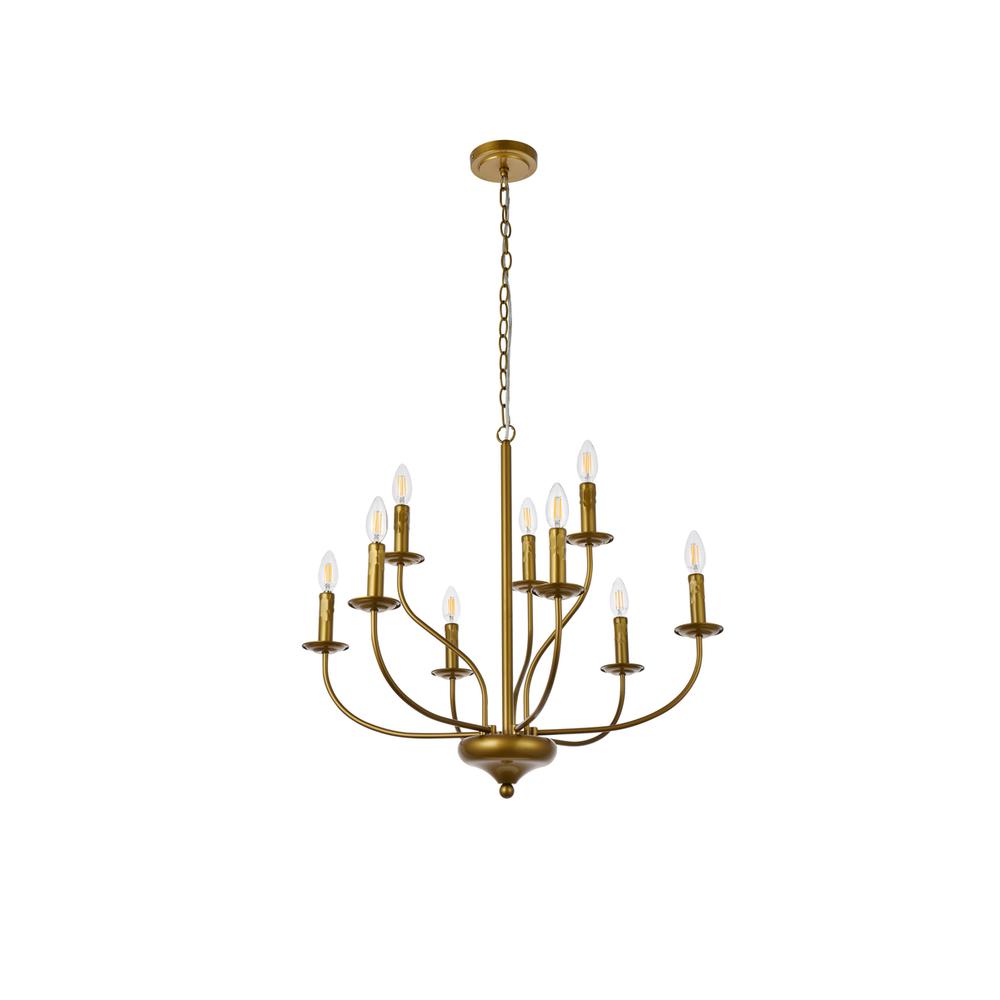Westley 9 Lights Pendant In Brass. Picture 6