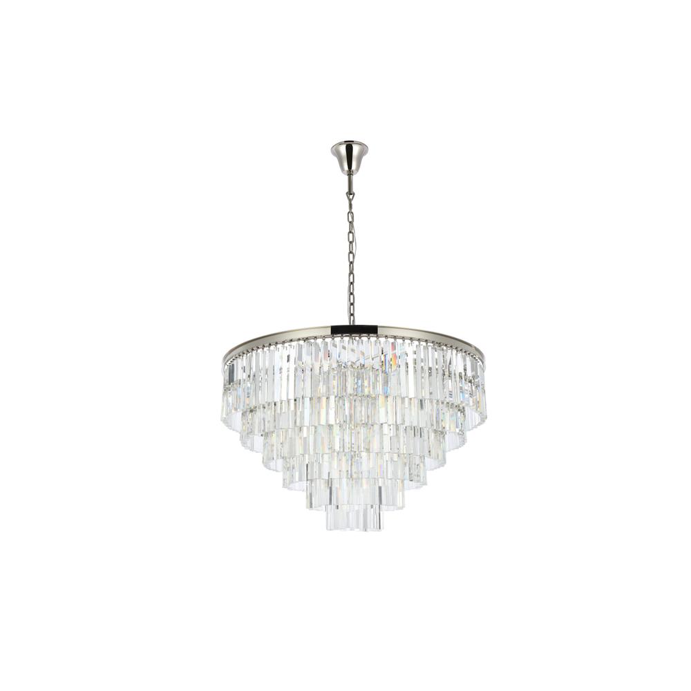 Sydney 33 Light Polished Nickel Chandelier Clear Royal Cut Crystal. Picture 6