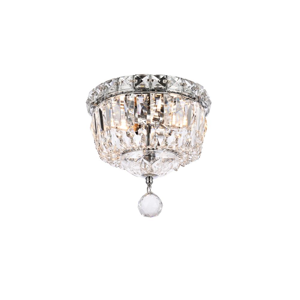 Tranquil 2 Light Chrome Flush Mount Clear Royal Cut Crystal. Picture 2