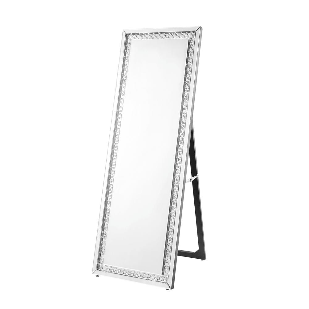 Sparkle 22 In. Contemporary Standing Full Length Mirror In Clear. Picture 1