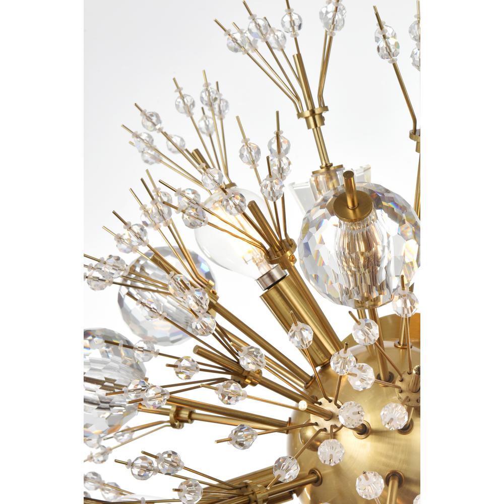 Vera 19 Inch Crystal Starburst Wall Sconce In Gold. Picture 6