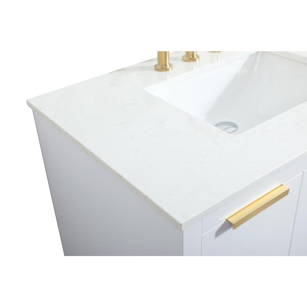 36 Inch Single Bathroom Vanity In White. Picture 11