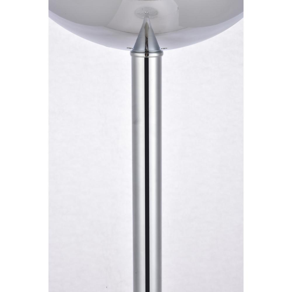 Eclipse 1 Light Chrome Floor Lamp With Clear Glass. Picture 3