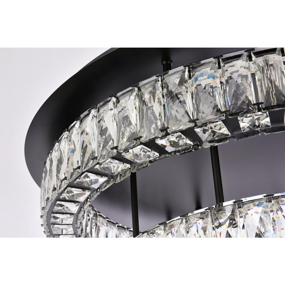 Monroe 30 Inch Led Double Flush Mount In Black. Picture 4