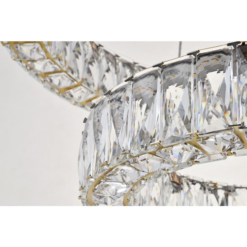 Monroe Integrated Led Chip Light Gold Chandelier Clear Royal Cut Crystal. Picture 4