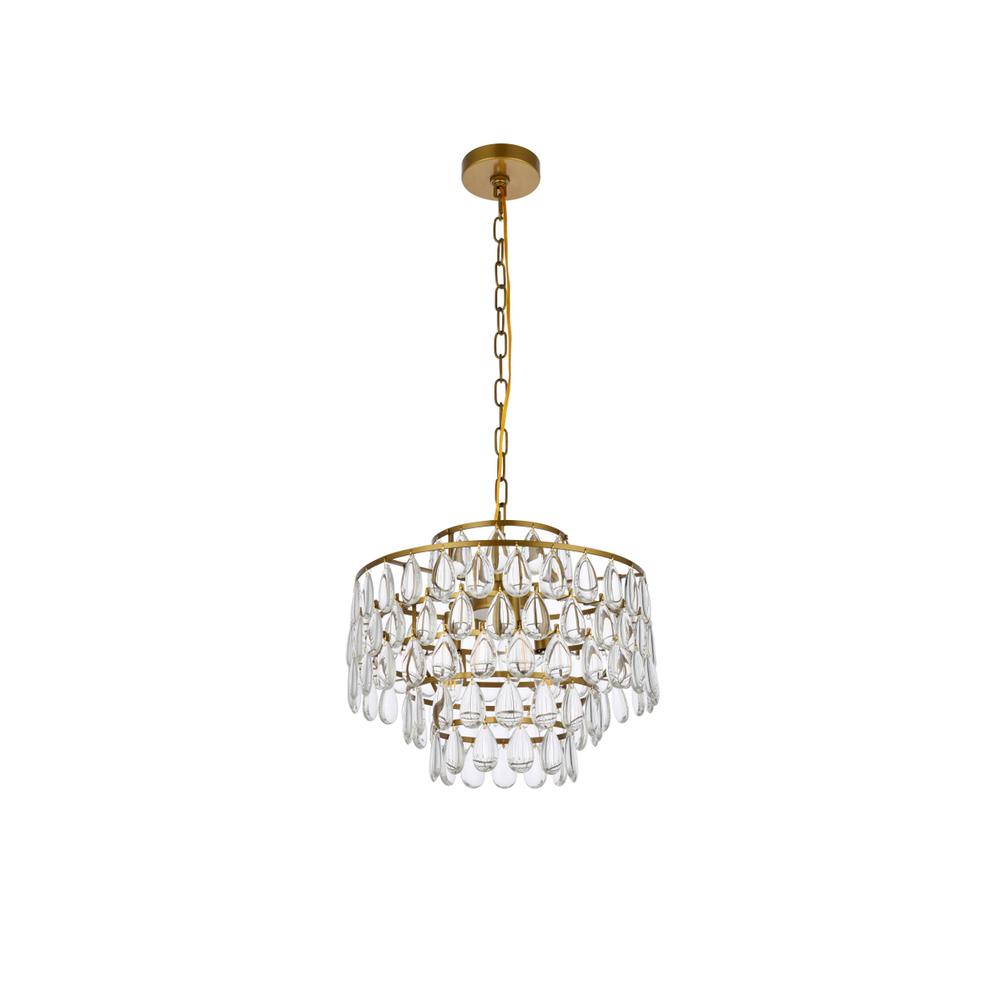 Mila 16 Inch Pendant In Brass. Picture 6