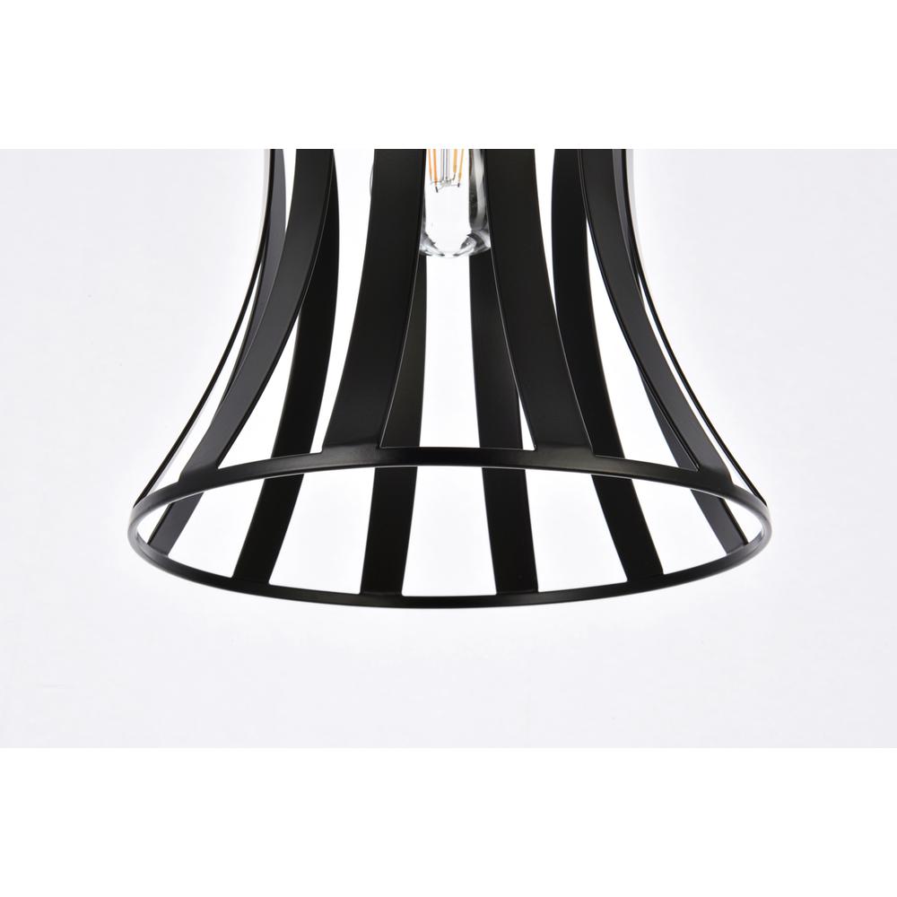 Lily 1 Light Pendant In Black. Picture 3