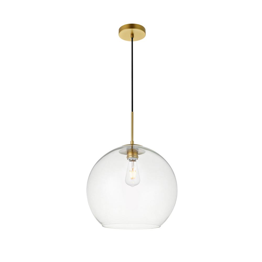 Baxter 1 Light Brass Pendant With Clear Glass. Picture 2