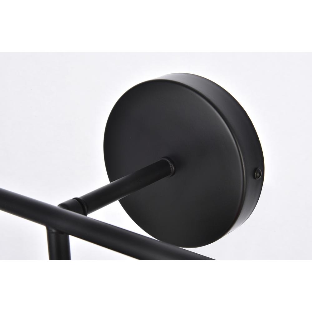 Hanson 3 Lights Bath Sconce In Black With Clear Shade. Picture 4