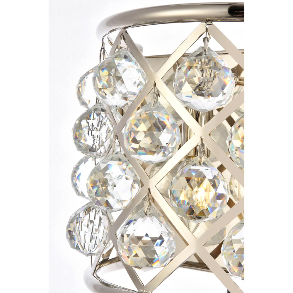 Madison 1 Light Polished Nickel Wall Sconce Clear Royal Cut Crystal. Picture 3
