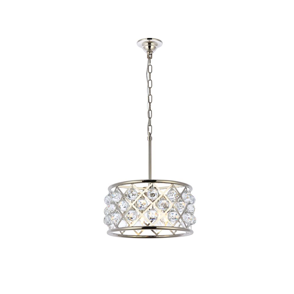 Madison 4 Light Polished Nickel Pendant Clear Royal Cut Crystal. Picture 1