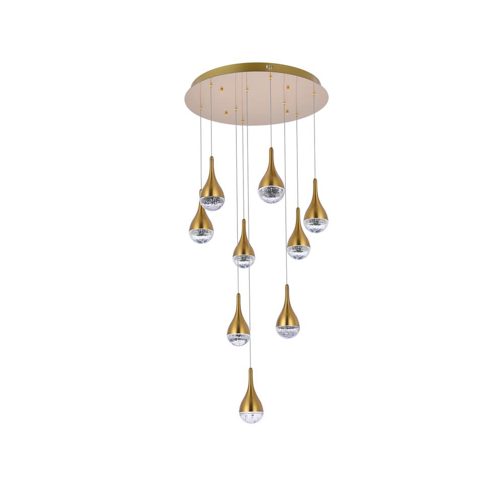 Amherst 24 Inch Led Chandelier In Satin Gold. Picture 6