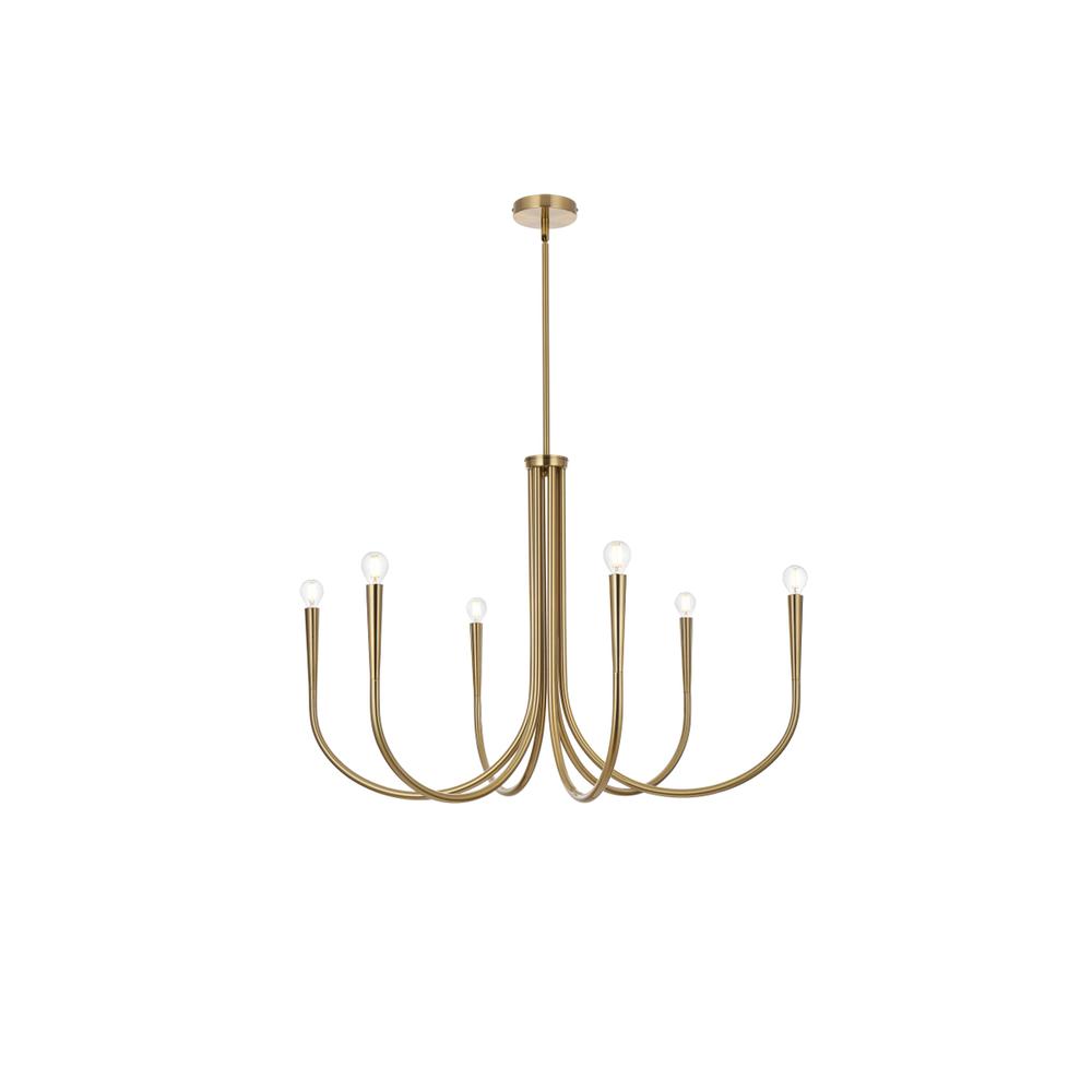 Layne 36 Inch Chandelier In Gold. Picture 1