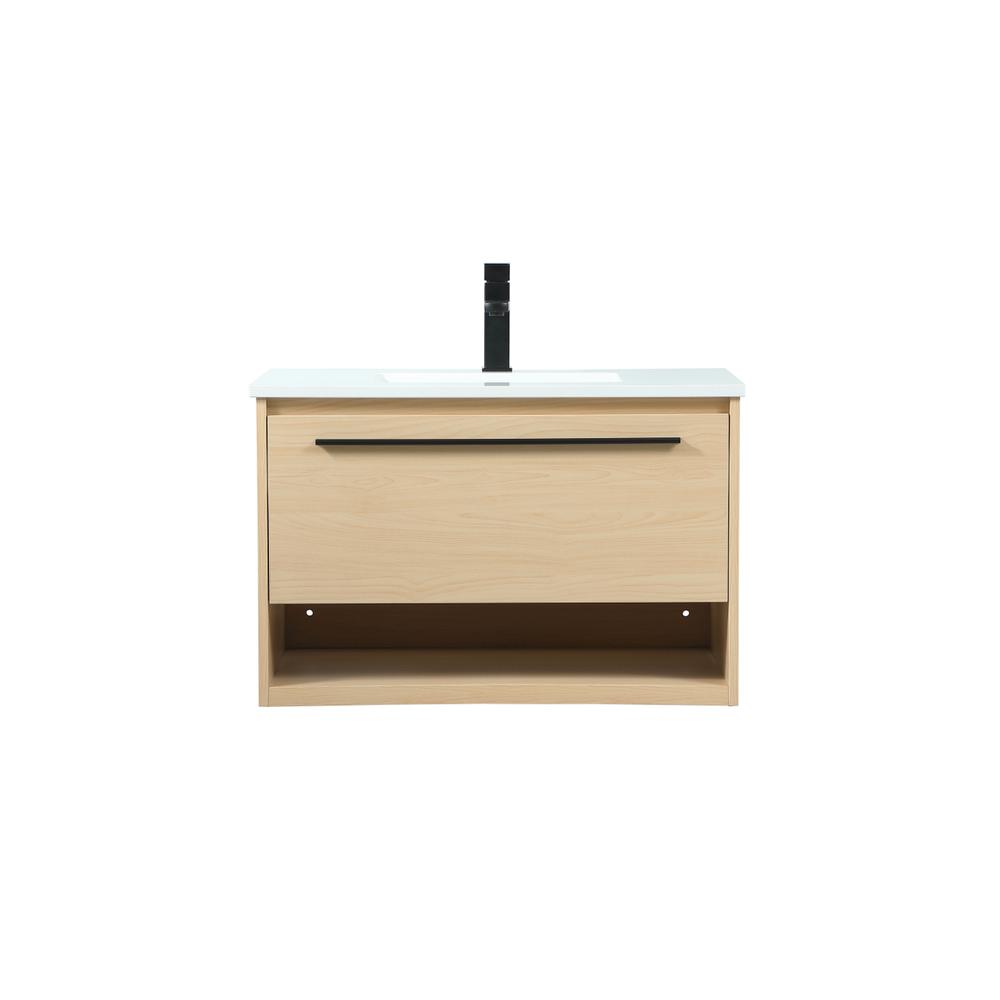 30 Inch Single Bathroom Vanity In Maple. Picture 1