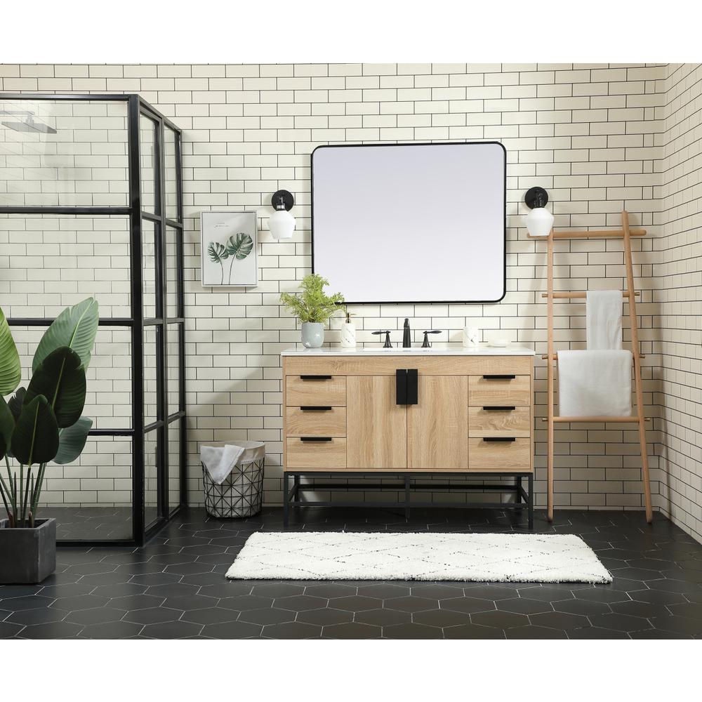48 Inch Single Bathroom Vanity In Mango Wood. Picture 4
