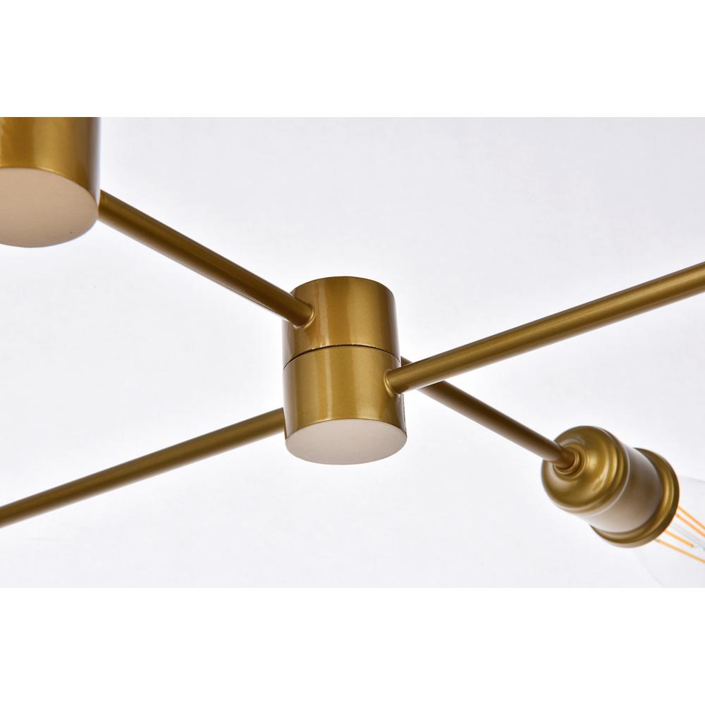 Xavier 6 Lights Pendant In Brass. Picture 3