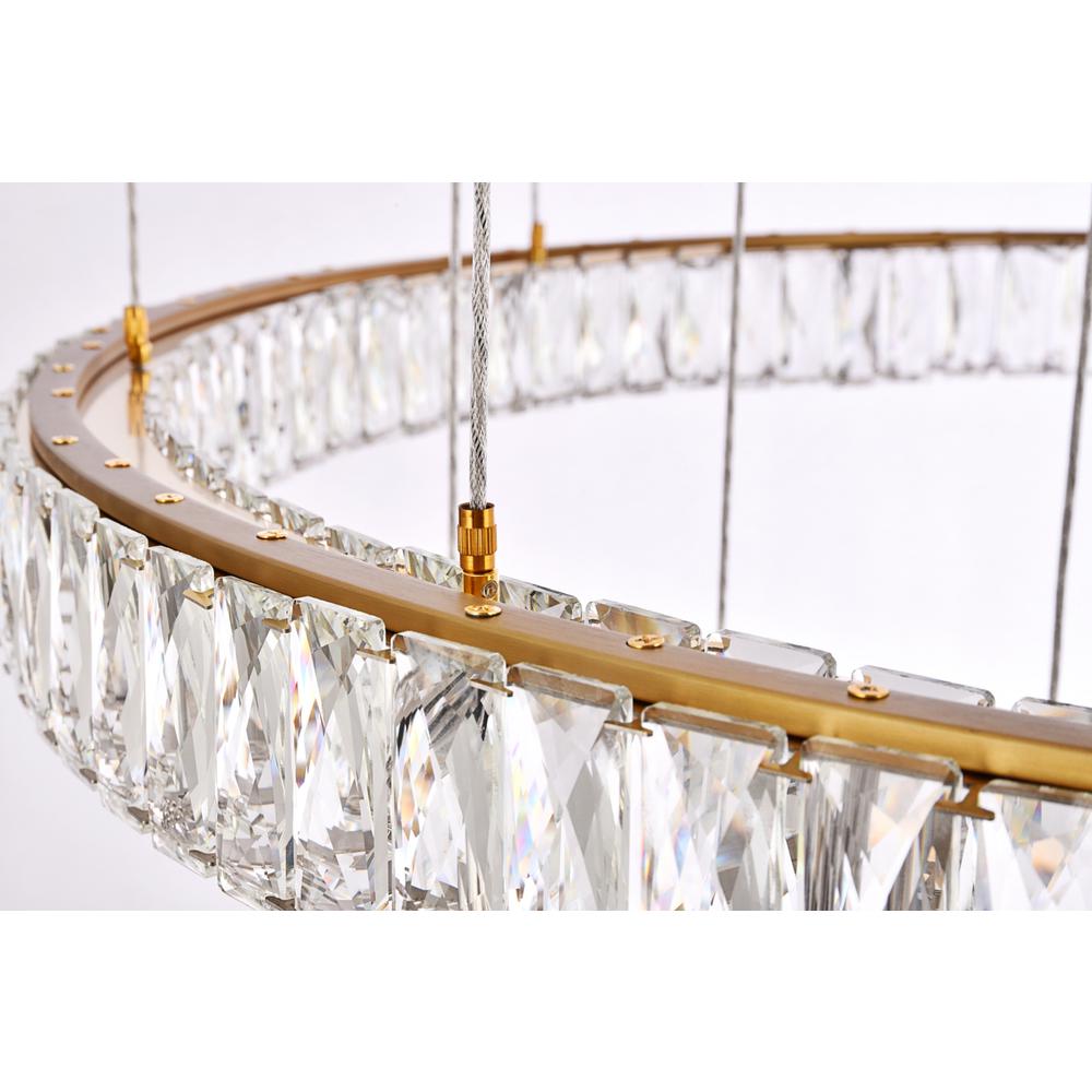 Monroe 40 Inch Led Seven Ring Chandelier In Gold. Picture 5