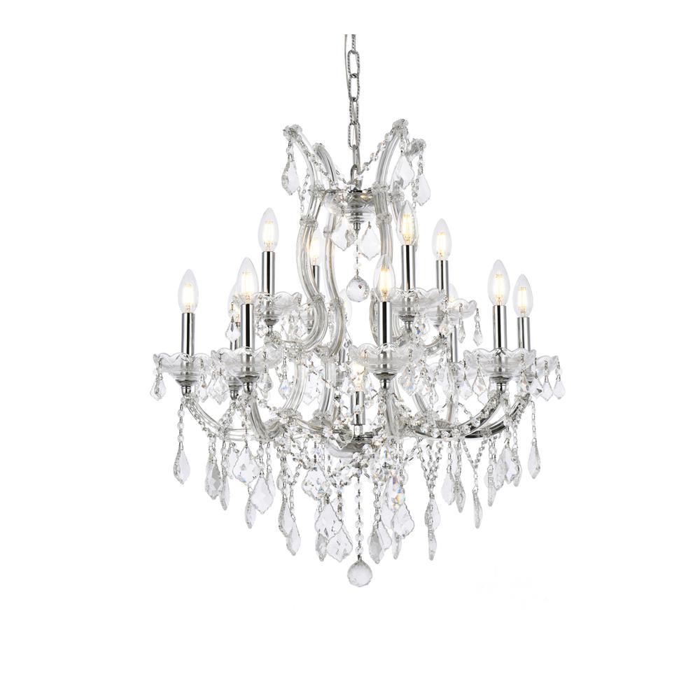 Maria Theresa 13 Light Chrome Chandelier Clear Royal Cut Crystal. Picture 2