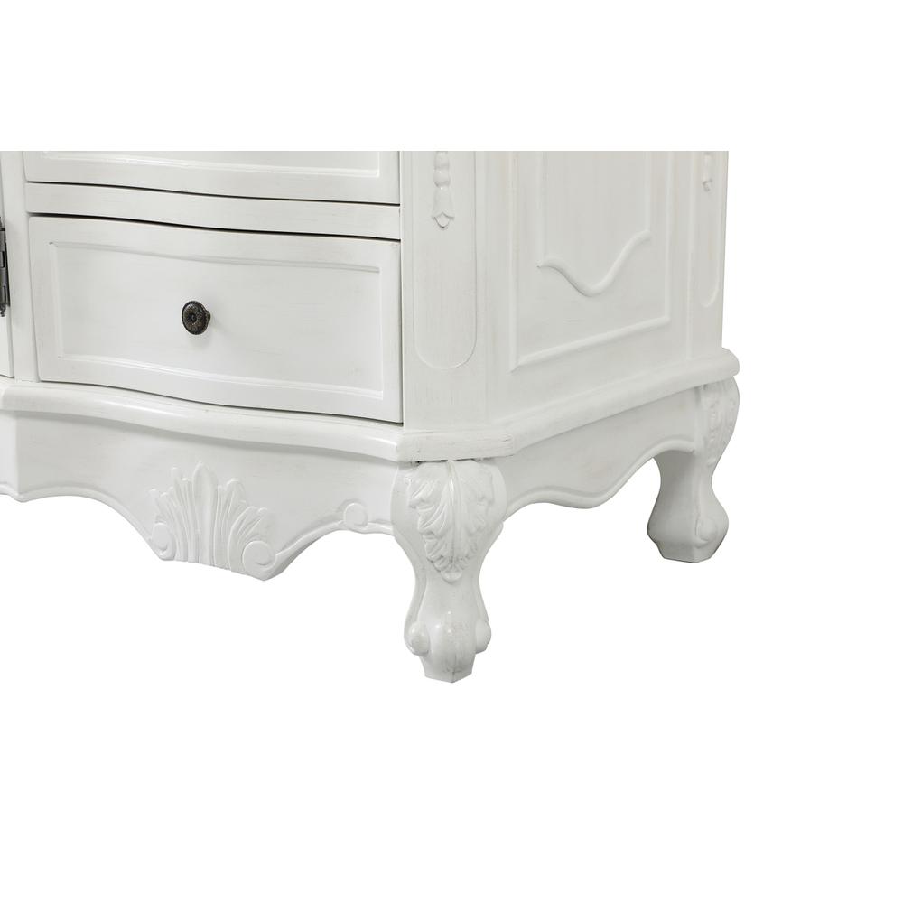 60 Inch Single Bathroom Vanity In Antique White. Picture 13