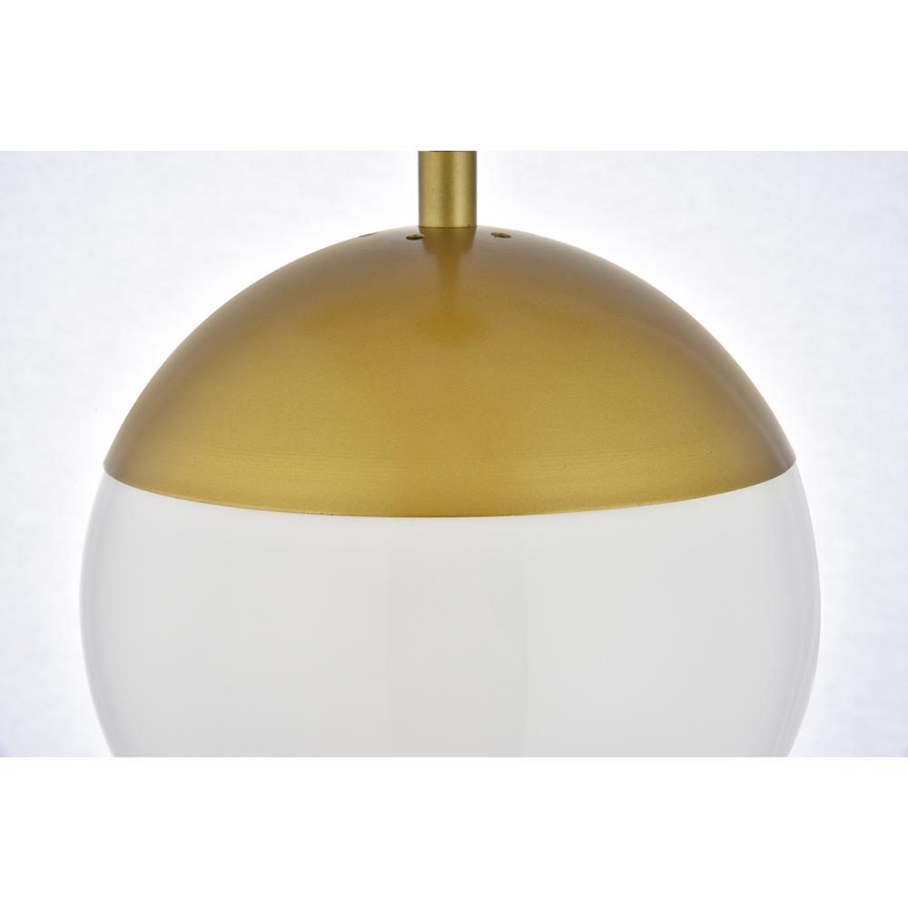 Eclipse 3 Lights Brass Pendant With Frosted White Glass. Picture 3