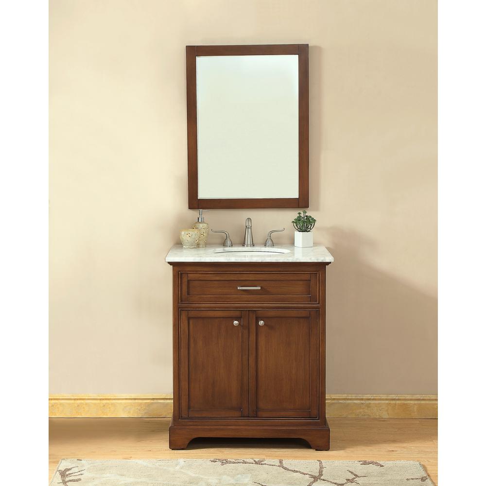 30 In. Single Bathroom Vanity Set In Teak. Picture 10