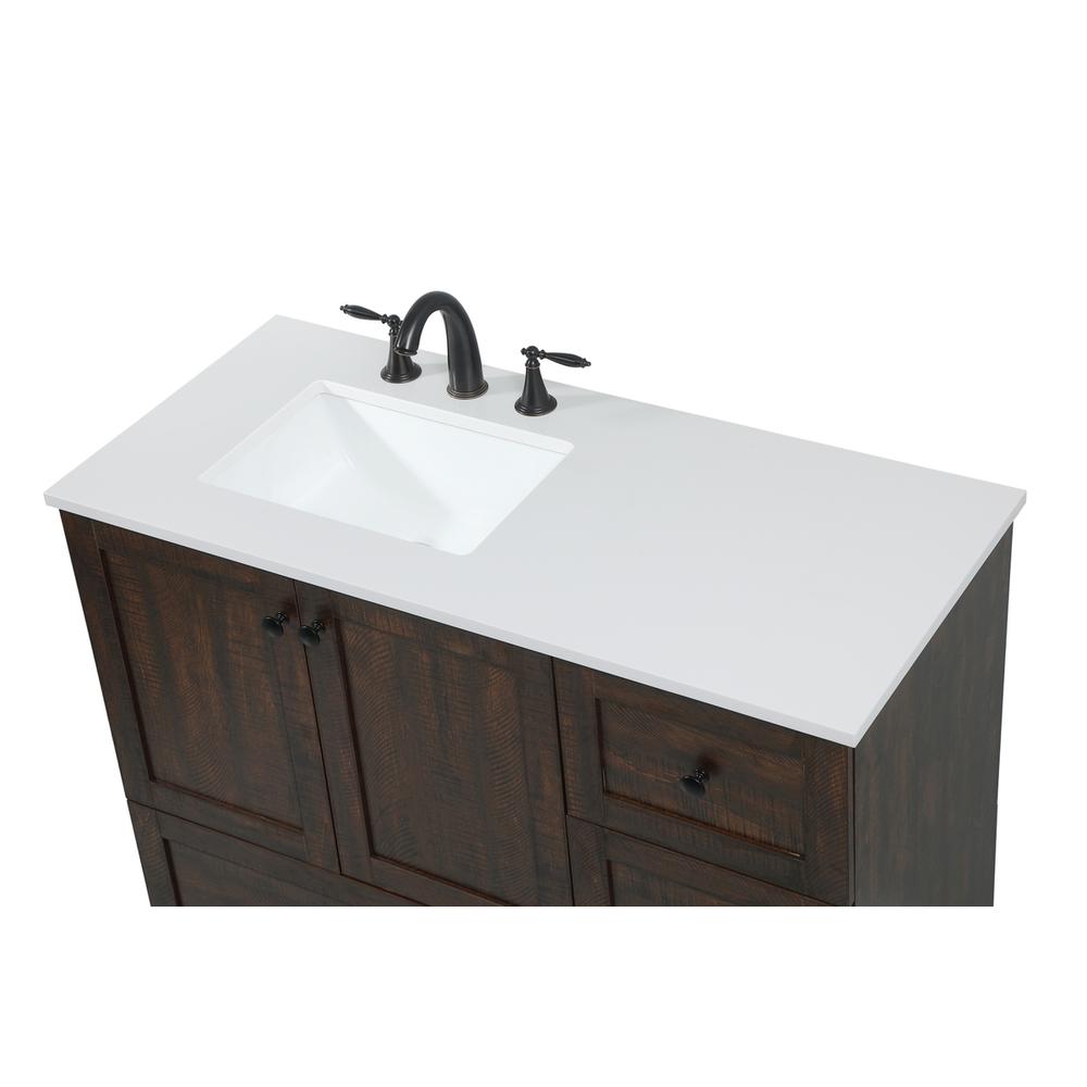 42 Inch Single Bathroom Vanity In Expresso. Picture 10