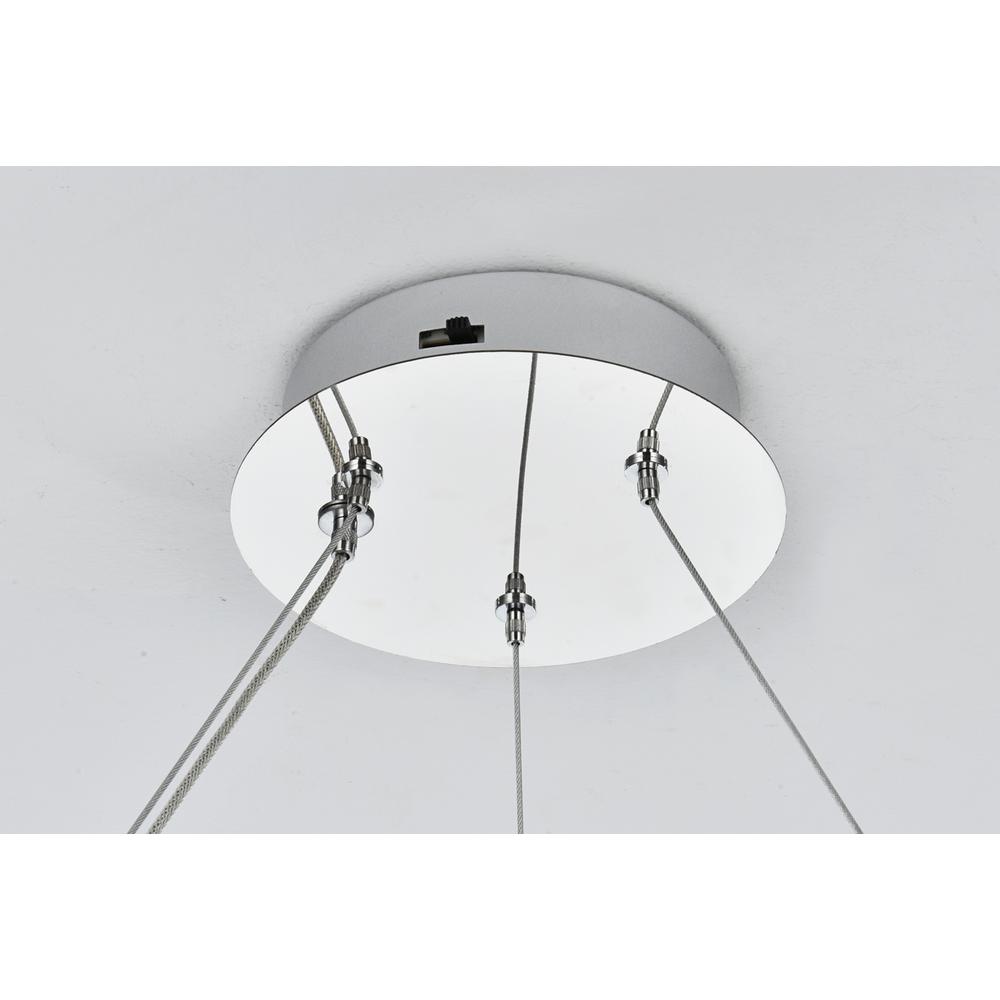 Bowen 26 Inch Adjustable Led Chandelier In Chrome. Picture 7