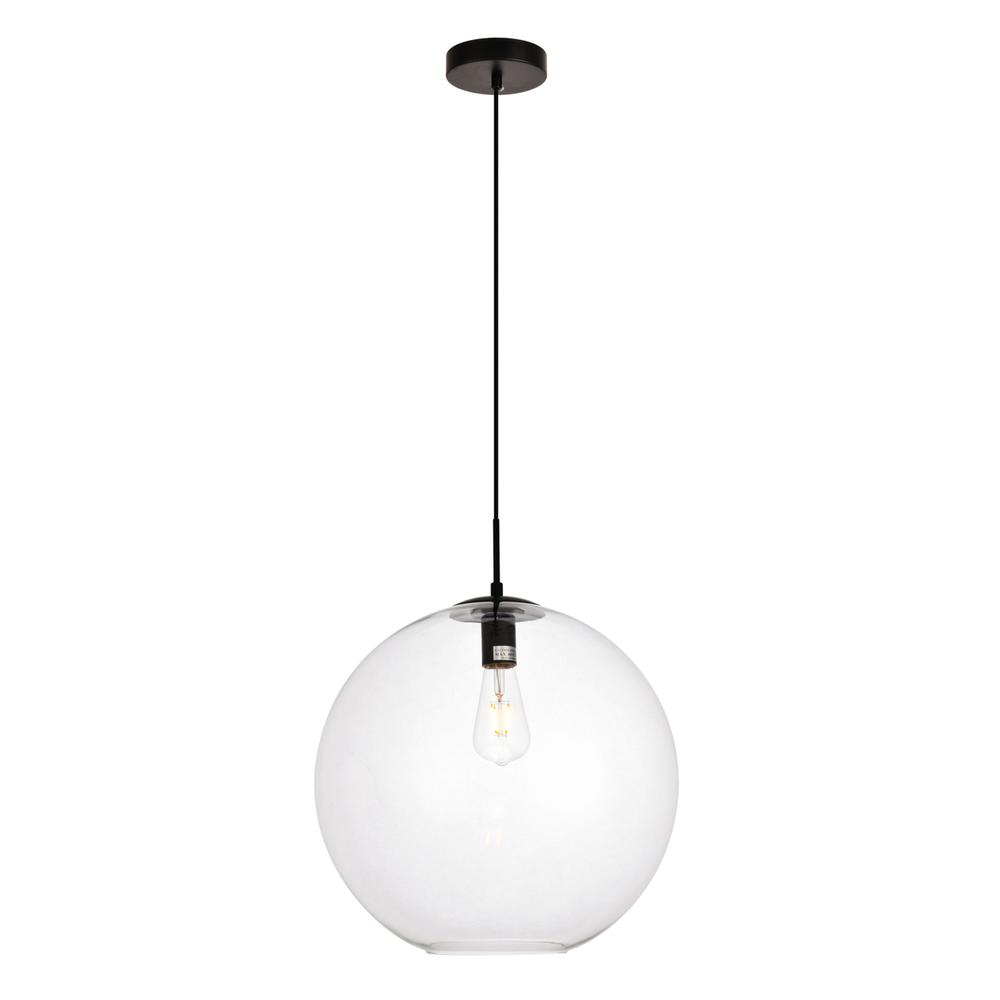 Placido Collection Pendant D15.7 H16.5 Lt:1 Black And Clear Finish. Picture 1