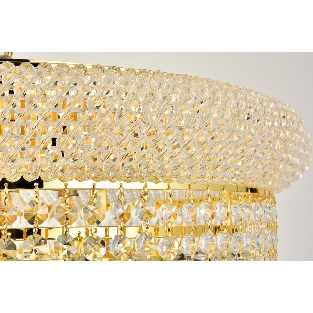Primo 10 Light Gold Flush Mount Clear Royal Cut Crystal. Picture 2