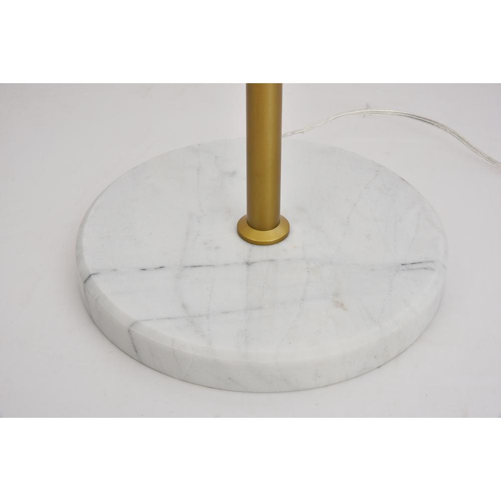 Eclipse 1 Light Brass Floor Lamp With Frosted White Glass. Picture 5