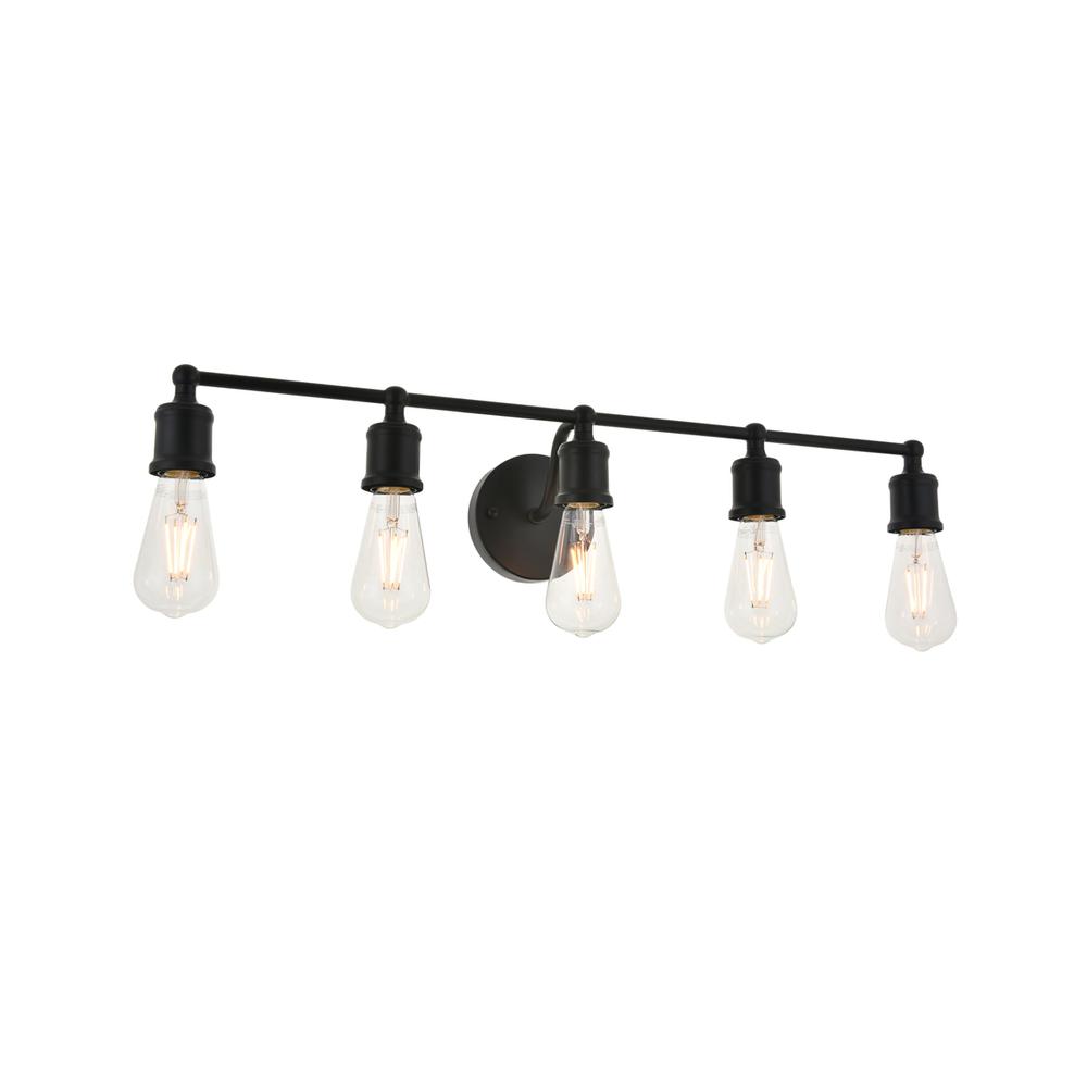 Serif 5 Light Black Wall Sconce. Picture 3