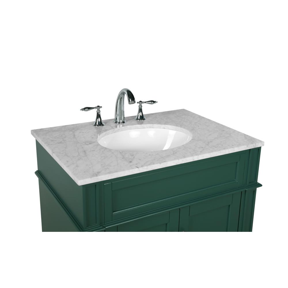 30 Inch Single Bathroom Vanity In Green. Picture 11