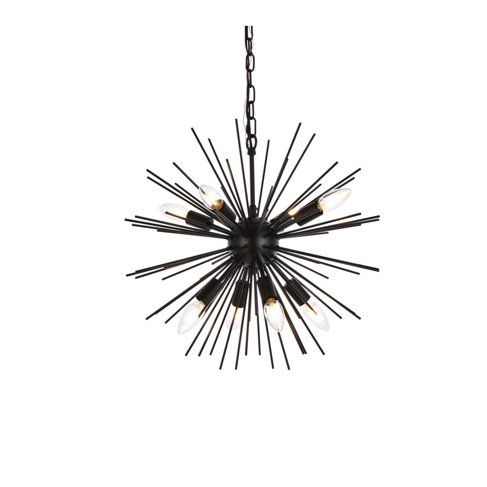 Timber 8 Lights Black Pendant. Picture 2