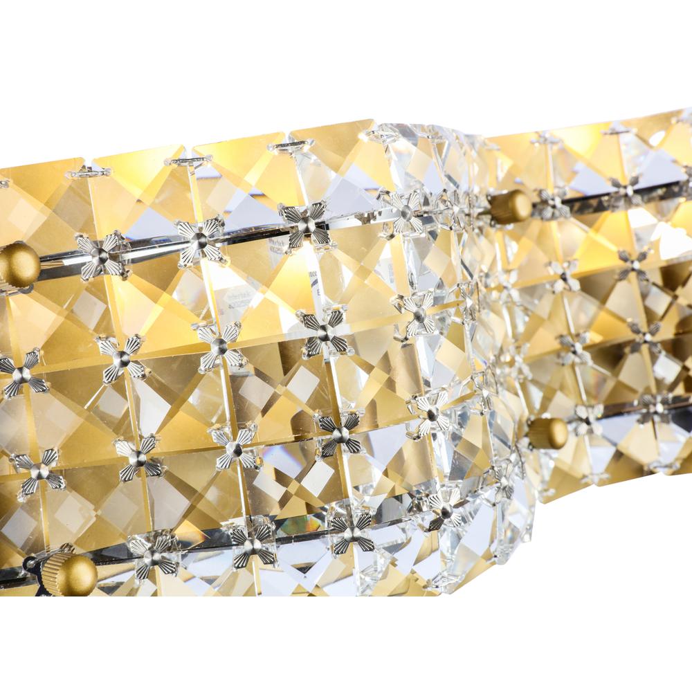 Ollie 3 Light Brass And Clear Crystals Wall Sconce. Picture 10