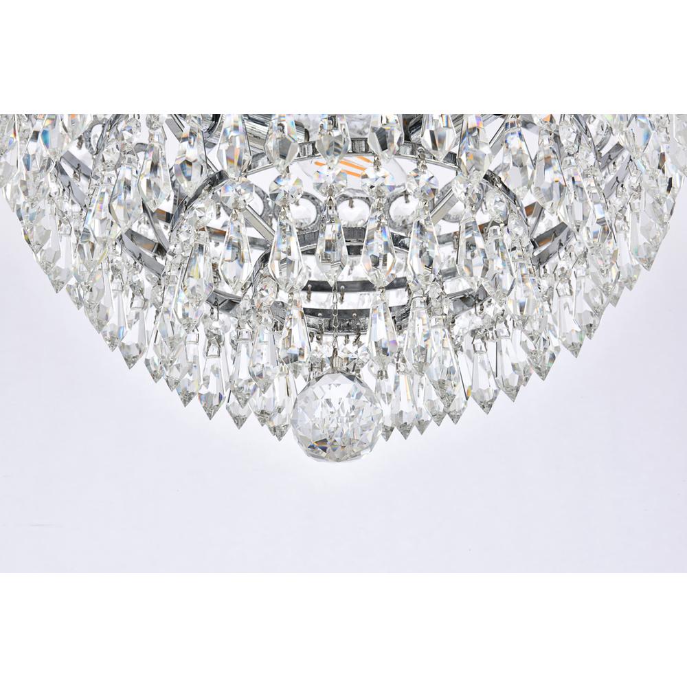 Century 4 Light Chrome Flush Mount Clear Royal Cut Crystal. Picture 3