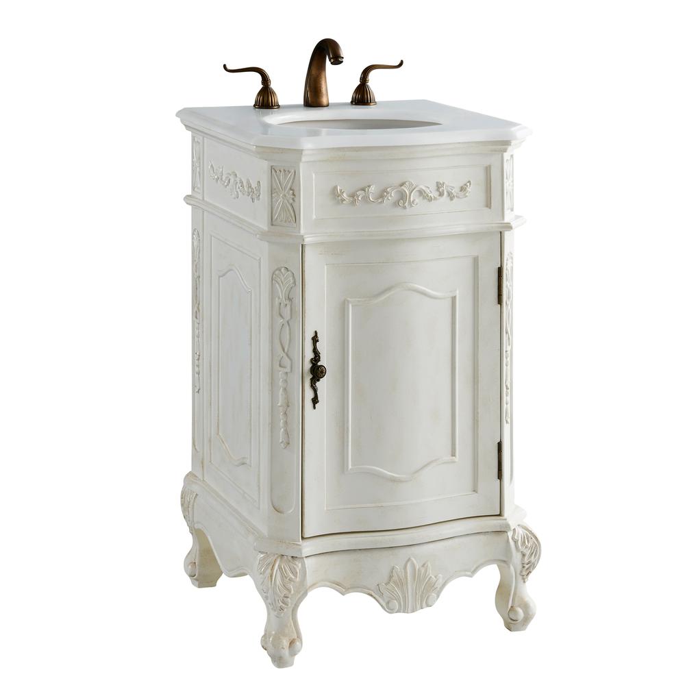 21 Inch Single Bathroom Vanity In Antique White. Picture 12