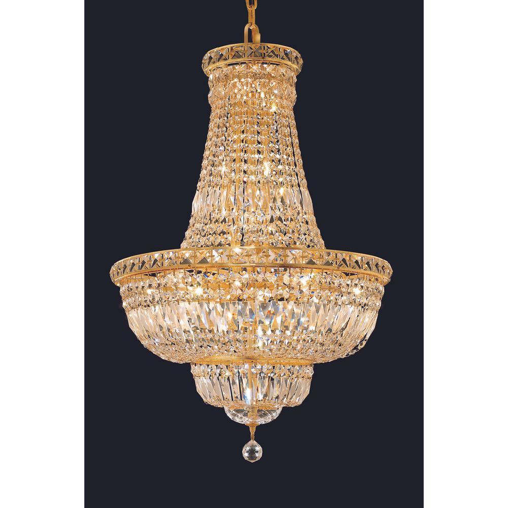 Tranquil 22 Light Gold Chandelier Clear Royal Cut Crystal. Picture 1