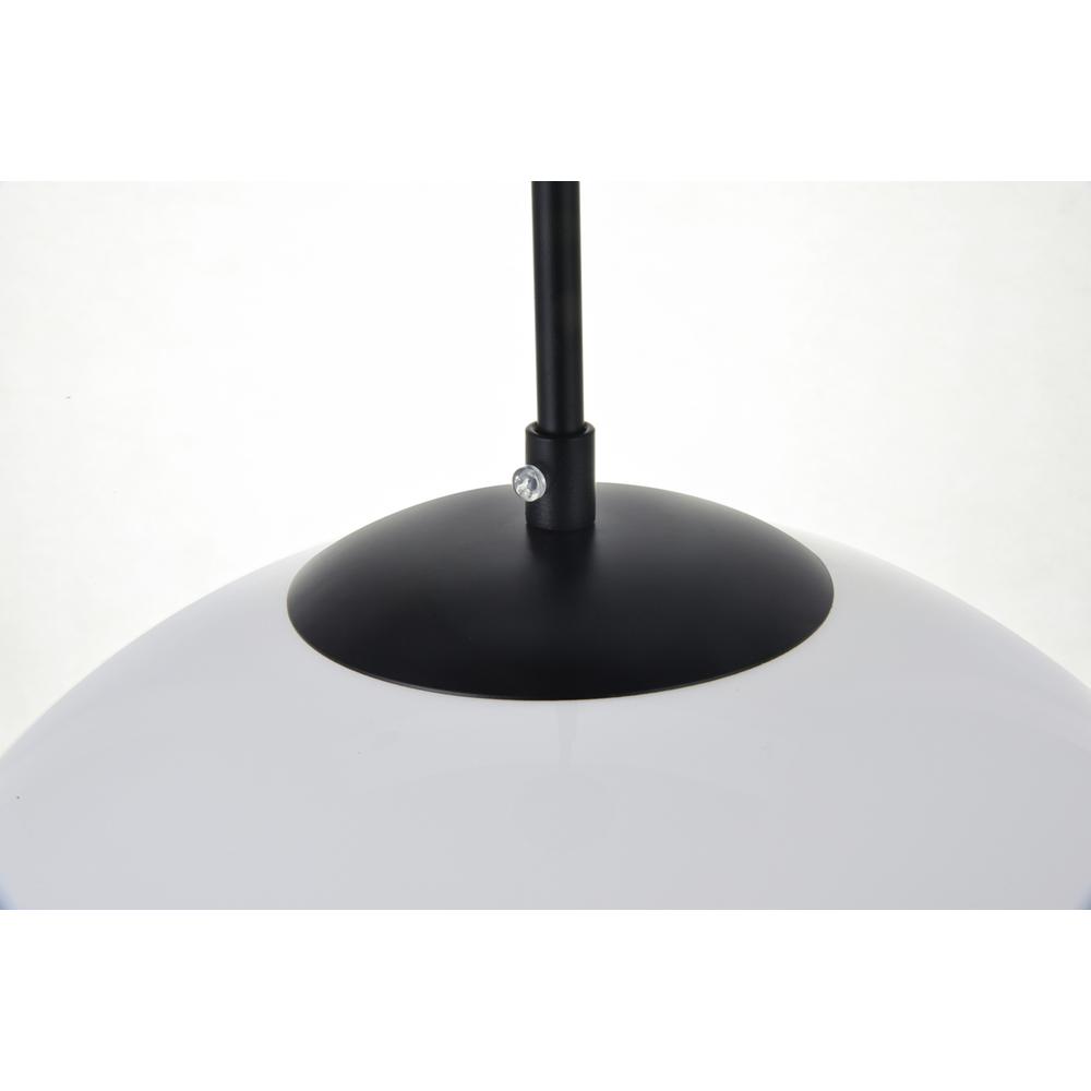 Baxter 1 Light Black Pendant With Frosted White Glass. Picture 5