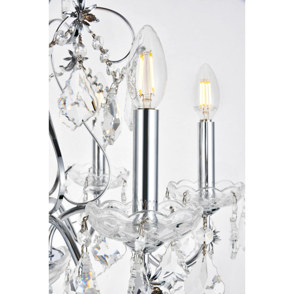 St. Francis 6 Light Chrome Chandelier Clear Royal Cut Crystal. Picture 3
