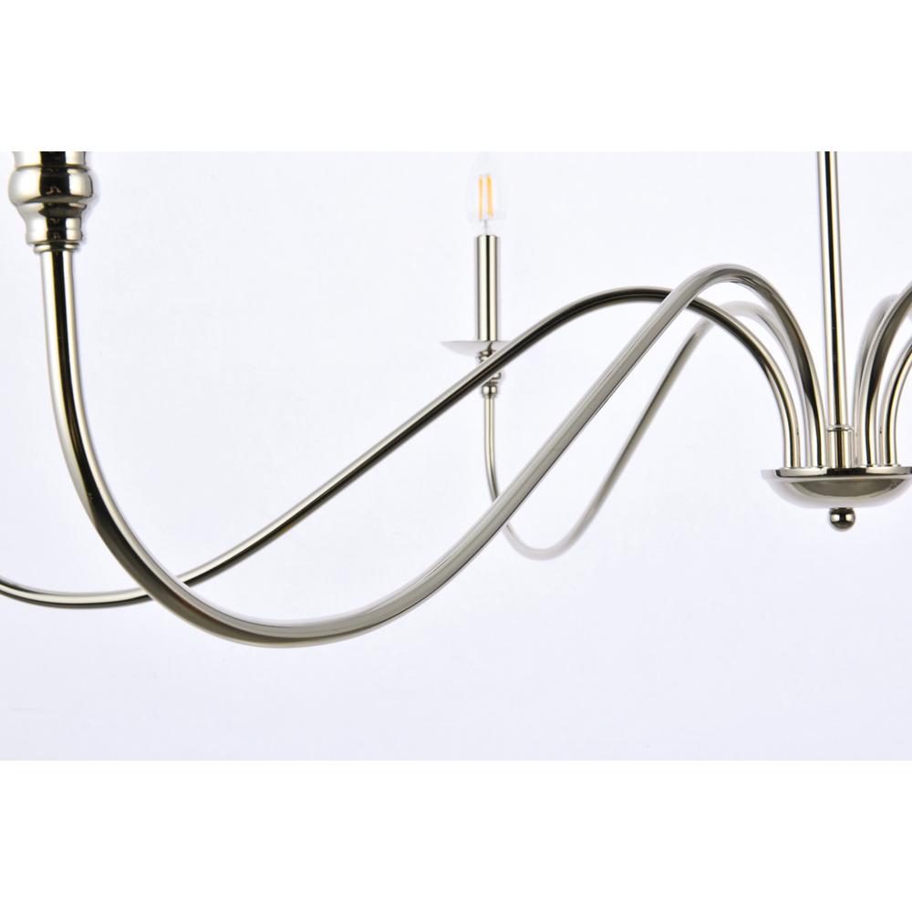 Rohan 42 Inch Chandelier In Polished Nickel. Picture 5